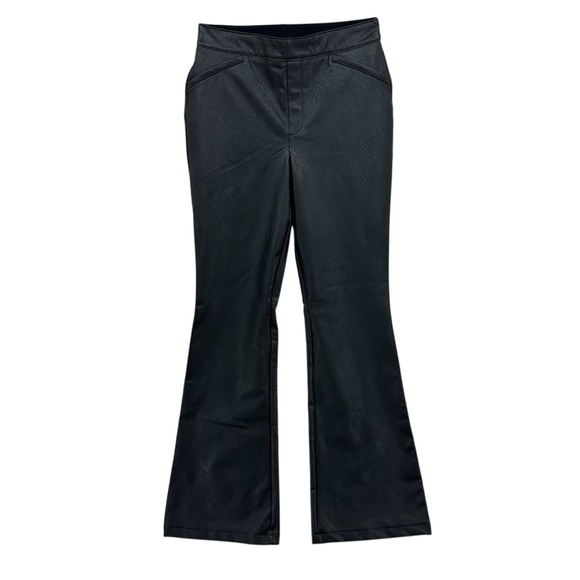 SPANX Pants Faux Leather Flare Pull On Black - Picture 1 of 6
